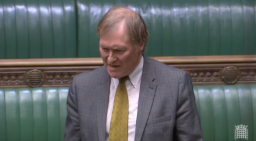 Sir David asks a question to the Secretary of State for Health and Social Care